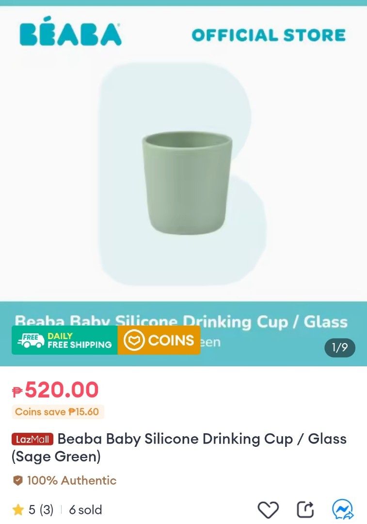 Beaba baby silicon drinking cup (Category: Breastfeeding & Bottle Feeding) located in Quezon City. Submitted by gicasworld (Listing ID 1317687645, Image 1). Description: .