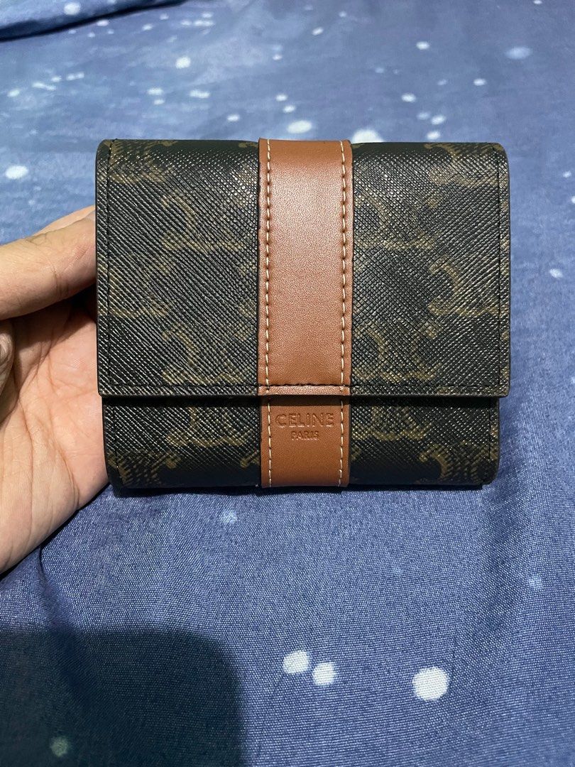 CELINE セリーヌ 三つ折り財布 グレー スモールトリフォールド