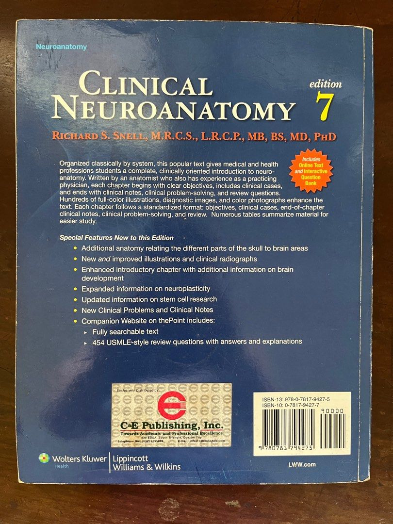 Clinical Neuroanatomy Snell (Category: Textbooks) located in Manila. Submitted by decluttering.md21 (Listing ID 1317575325, Image 2). Description: With some highlights on some chapters only.