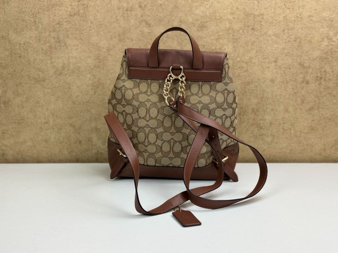 COACH F73313 ELLE BACKPACK IN SIGNATURE JACQUARD