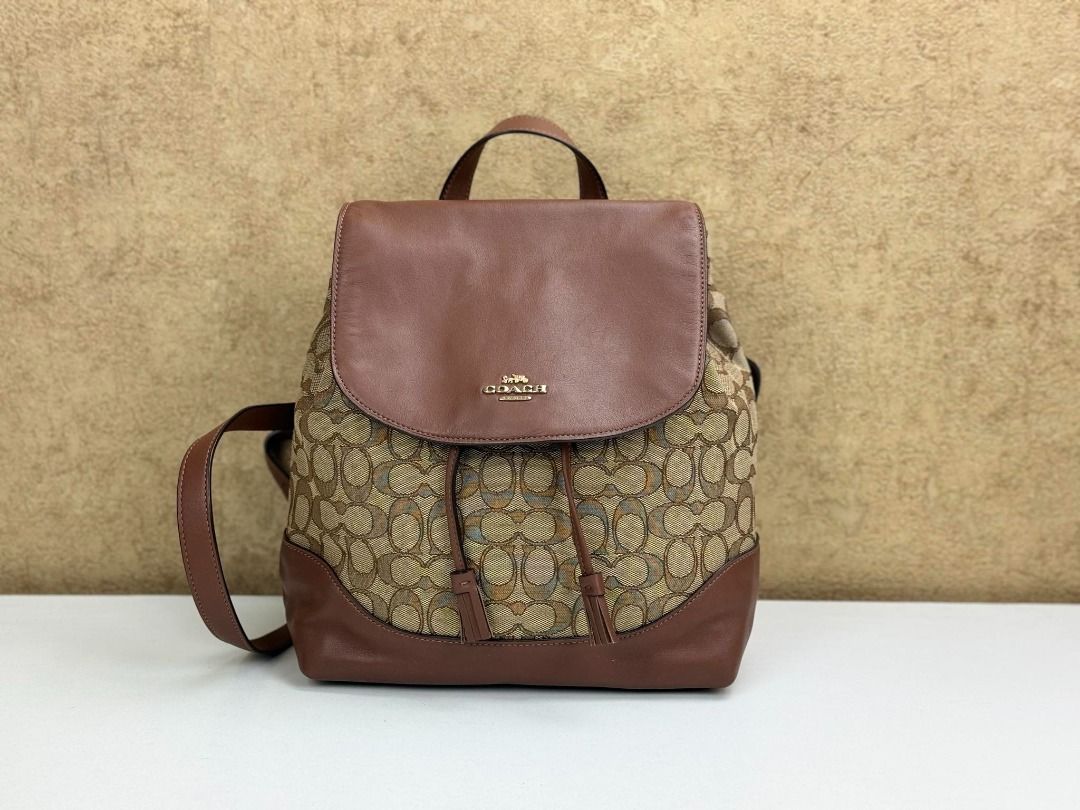 COACH F73313 ELLE BACKPACK IN SIGNATURE JACQUARD