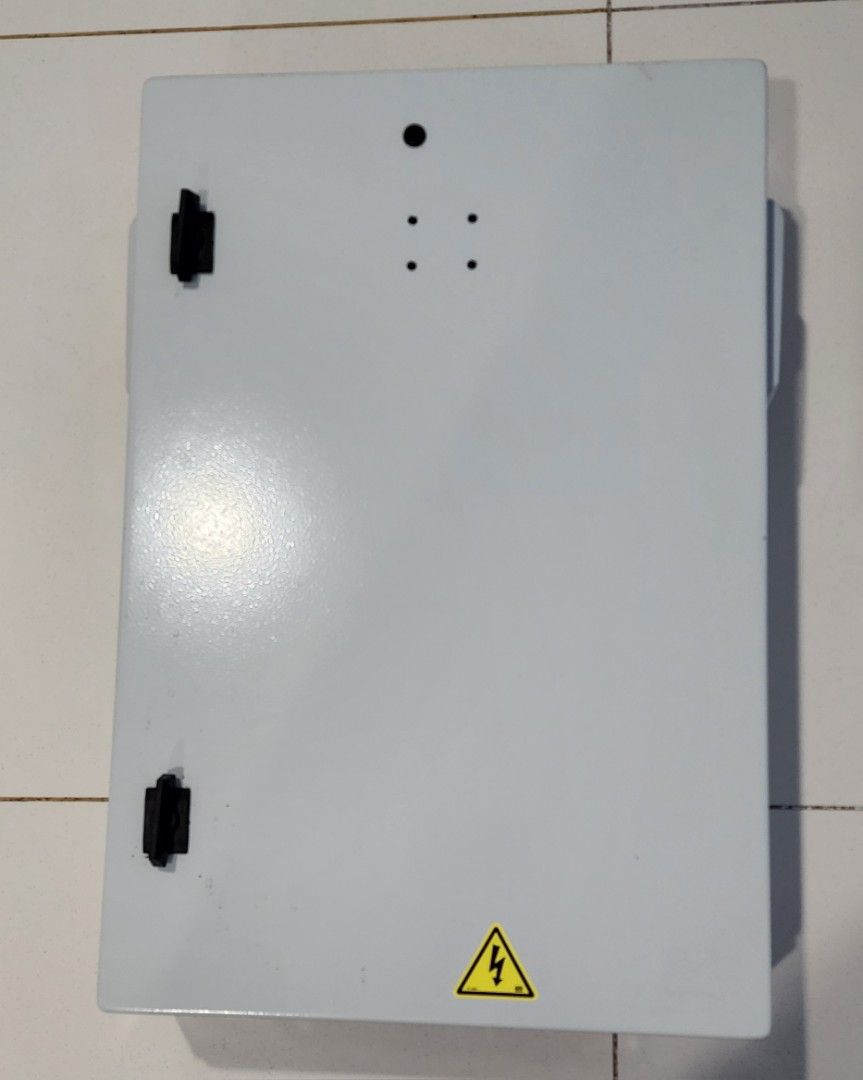 Electrical Panel (Category: Other Accessories) located in Singapore. Submitted by cychan1969 (Listing ID 1317577938, Image 2). Description: one electrical panel box with cable access and grounded weather seal door. Dimension and condition as shown in picture. some cable truck, terminal blocks and rail can be seem. Price negotiable..