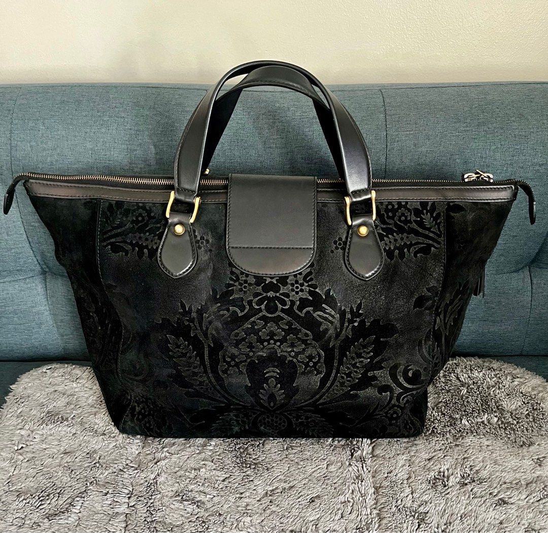 Gucci bag black suede sale