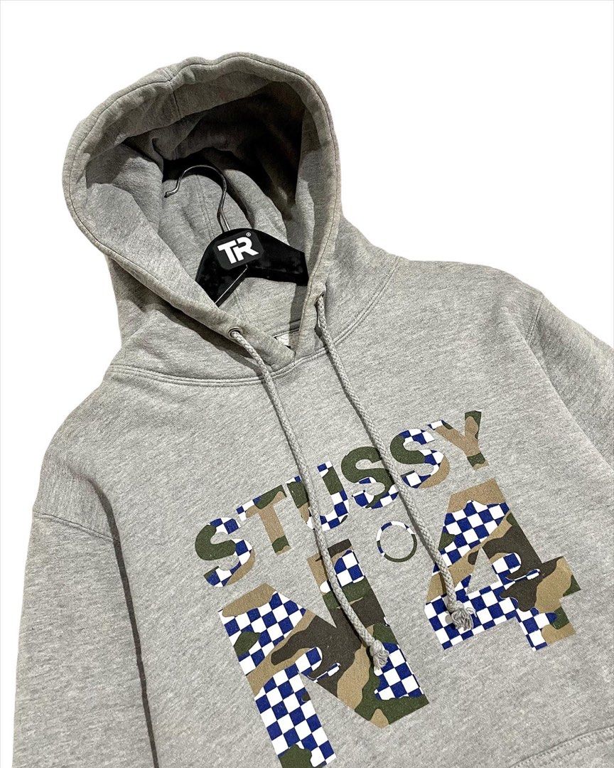 Hoodie Stussy N4 Camo Checkerboard, Fesyen Pria, Pakaian , Baju Luaran di  Carousell
