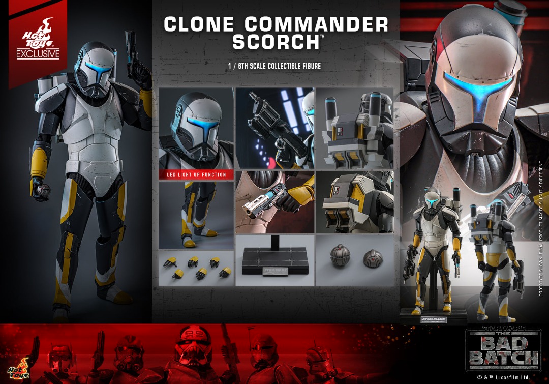 Hot Toys TMS130 STAR WARS THE BAD BATCH COMMANDO SCORCH, 興趣及遊戲, 玩具 & 遊戲 ...