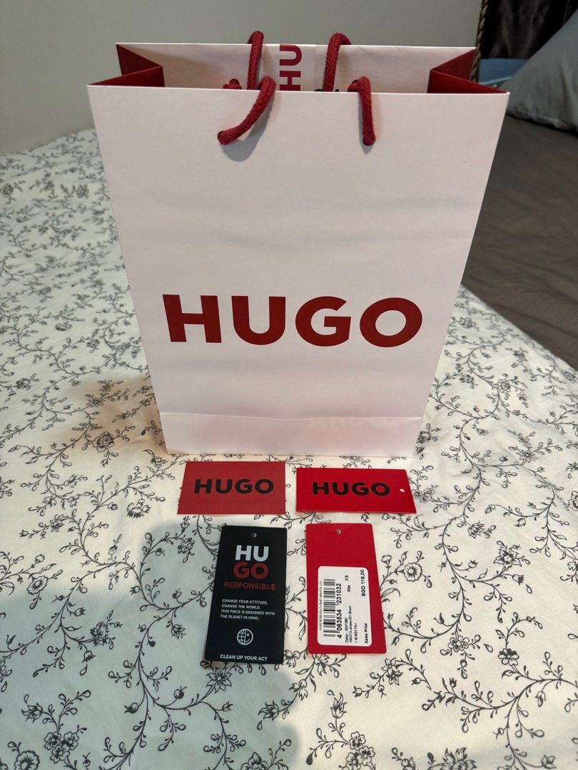 Hugo boss paper gift bag sales