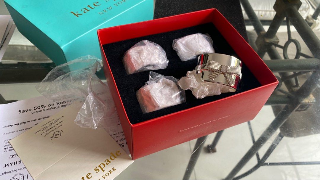 Kate Spade Silverplated Napkin Rings (Category: Dinnerware & Cutlery) located in Angono. Submitted by lovecherishshare (Listing ID 1317573956, Image 3). Description: Never used. Kate Spade New York silver plated napkin rings, so elegant! .