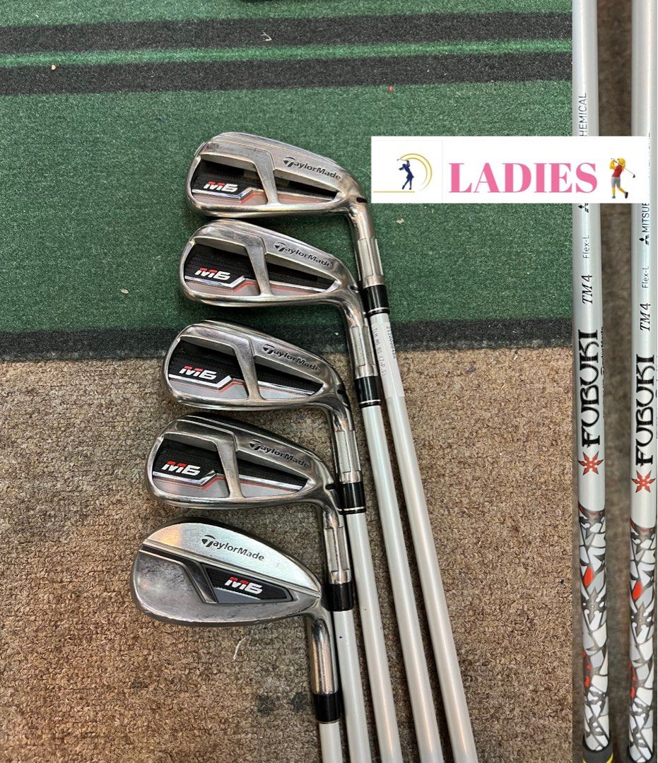 Ladies Taylormade M6 Irons (7-S) (5 pieces)[With Fubuki TM4 40