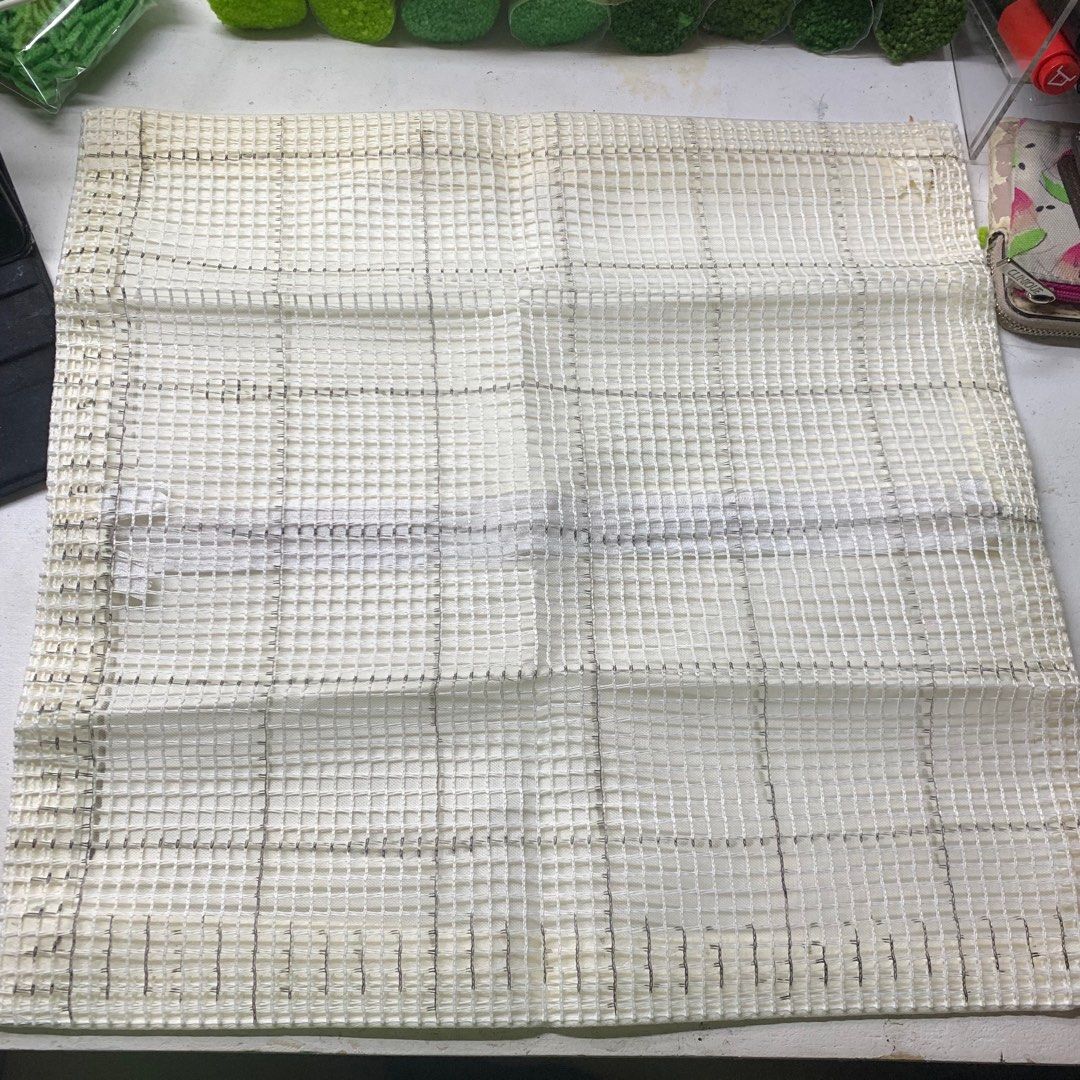 Latch Hook Rug Yarn with Pillowcase (Category: Handmade Craft) located in Quezon City. Submitted by bomucart (Listing ID 1317681044, Image 2). Description: Latch hook rug pre-cut yarn with pillowcase • hook itself not included • yarn length is ~5.7cm • pillowcase: 39cm x 37.5cm • only used the green yarn for a school project. everything else is complete • colors: 5 shades of green, red, maroon, pink, pastel yellow, bright yellow, black, white, li