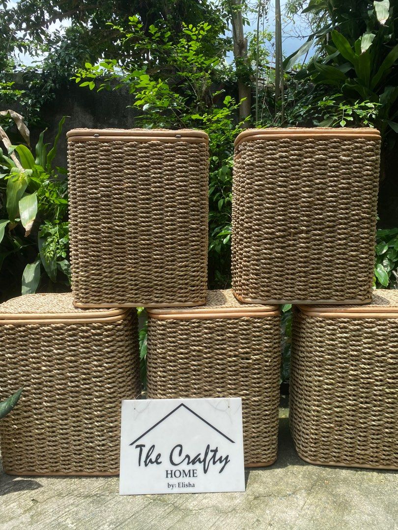 LAUNDRY BASKET/BURI HAMPER/CLOTHES ORGANIZER/STORAGE BASKET (Category: Laundry Baskets) located in Marikina City. Submitted by thecraftyhomebyelisha (Listing ID 1317628559, Image 3). Description: Medium Size laundry basket 700 no cloth 900 with cloth.