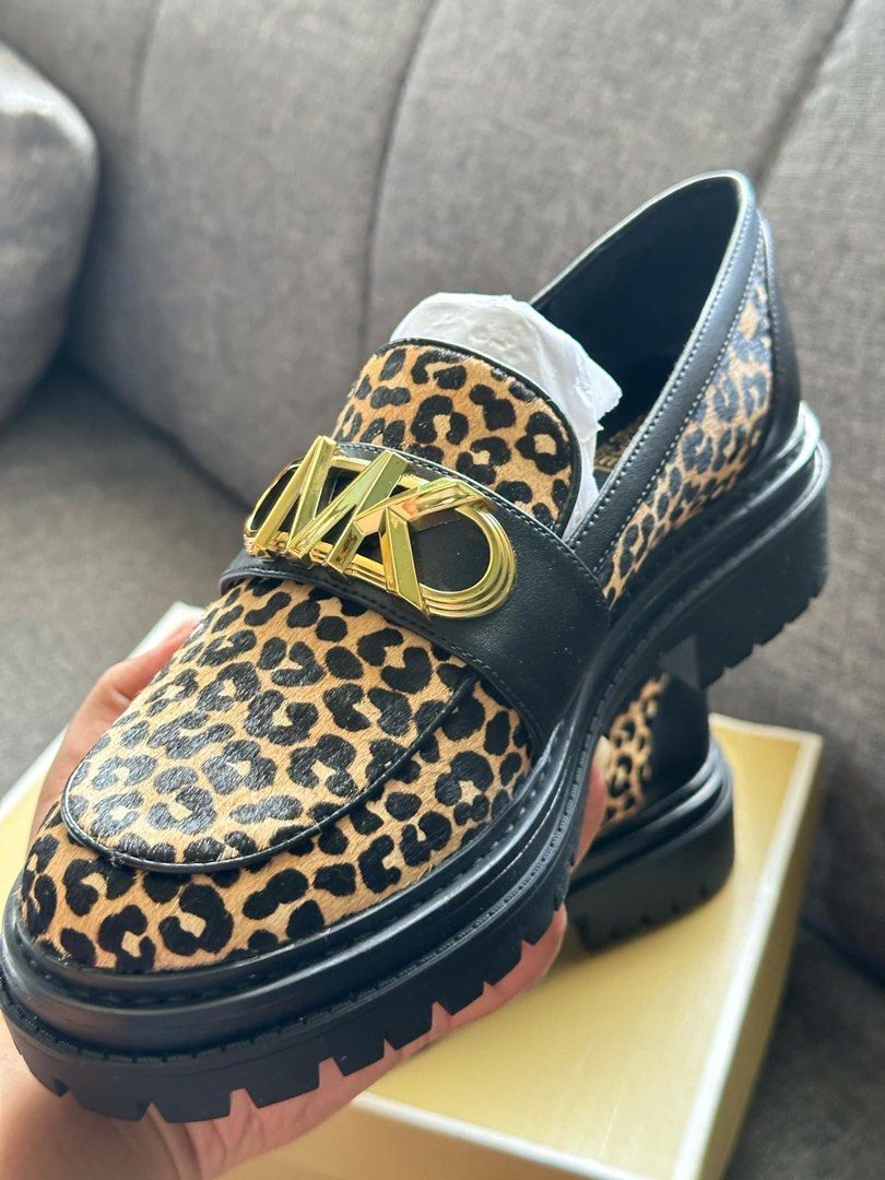 Michael kors leopard loafers best sale