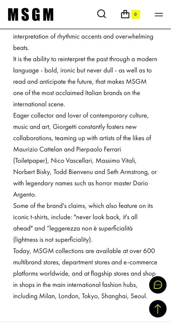 MSGM （分類：T-shirt、恤衫、有領衫）位於 Hong Kong。 由 tomtom.com 提交（商品編號 1317653291，圖片 8）。簡介： 全部XL 碼 ，全新意大利Milan MSGM 品牌（全新無拆袋） 1) T-shirt with box logo (白底螢光黃logo)$800 2)black jersey sweatshirt with brushstroke logo (黑底白字） $980 3) T-shirt with “Never look back” graphic(深藍） $780 正版正貨 西鐵站沿線可面交/順豐到付 Special price (特價商品） 。