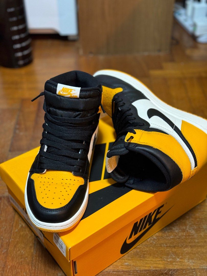 Nike AJ1 OG Yellow Toe High 8.5 Men s Fashion Footwear Sneakers on Carousell