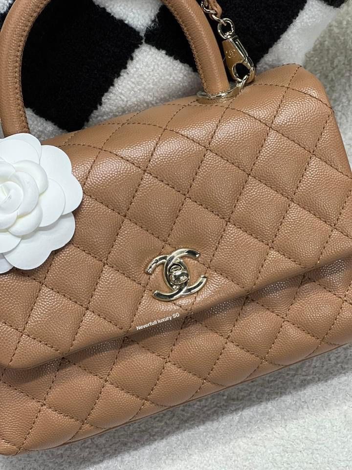NO NEGO🙏🏻Chanel Small Coco Handle 21P Caramel Caviar in GHW - Main Image