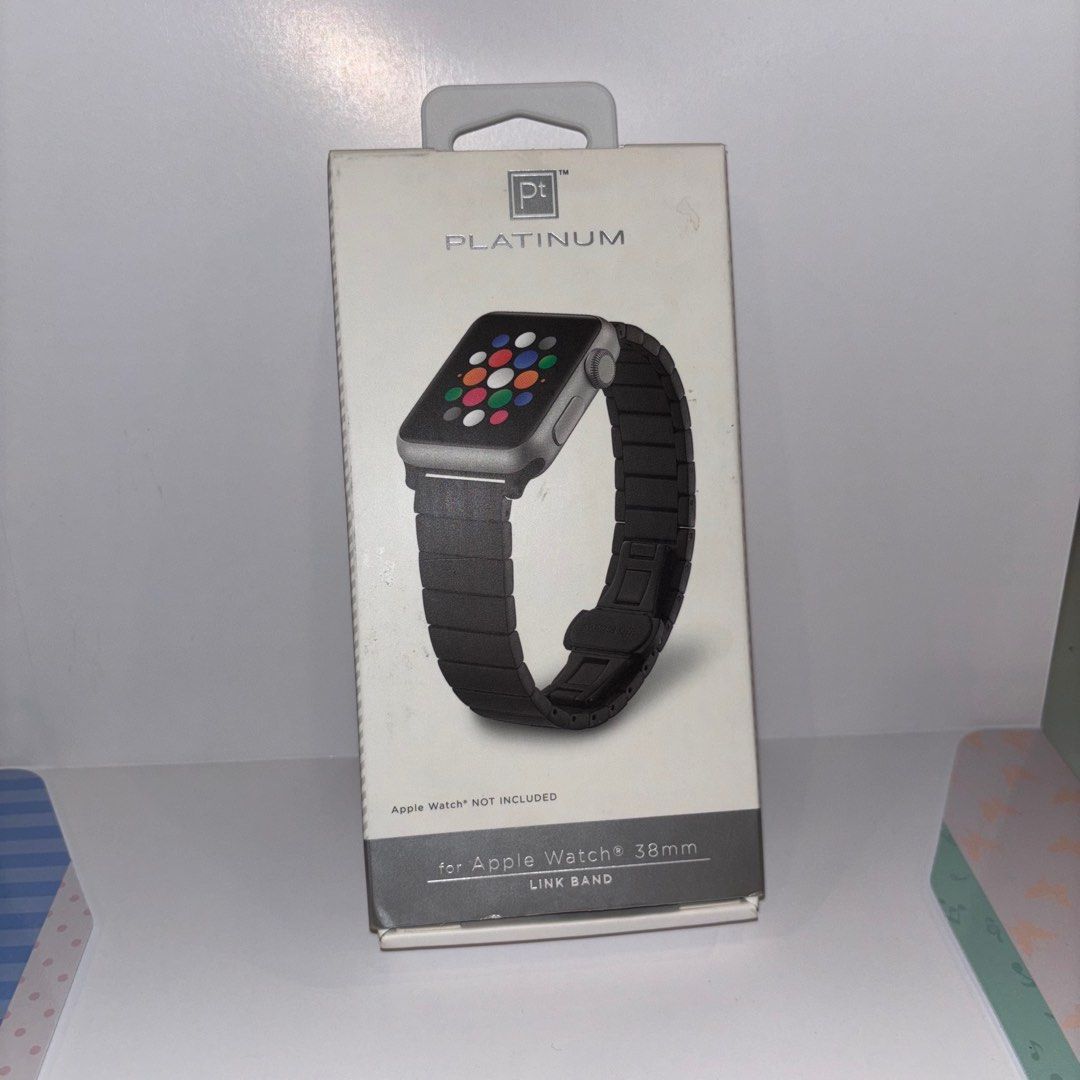Platinum Apple Watch 38mm Link Band Black Best Buy