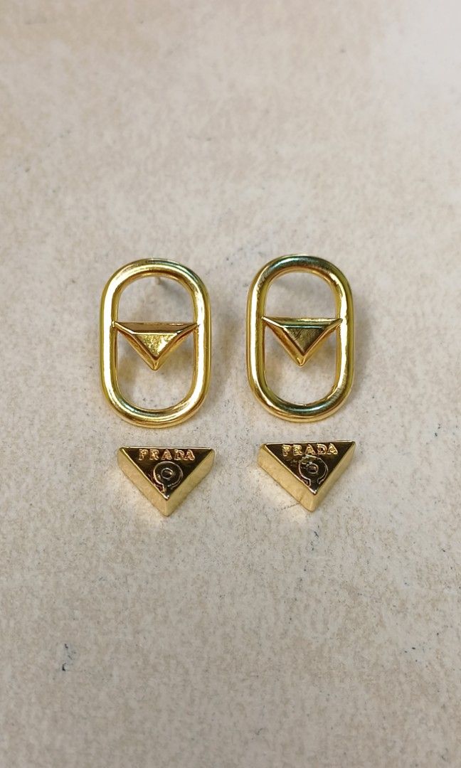 Prada earrings from japan (Category: Luxury Accessories) located in Quezon City. Submitted by liambags (Listing ID 1317541961, Image 3). Description: Prada earrings from japan no flaws with stamp with gift box kindly pm me.