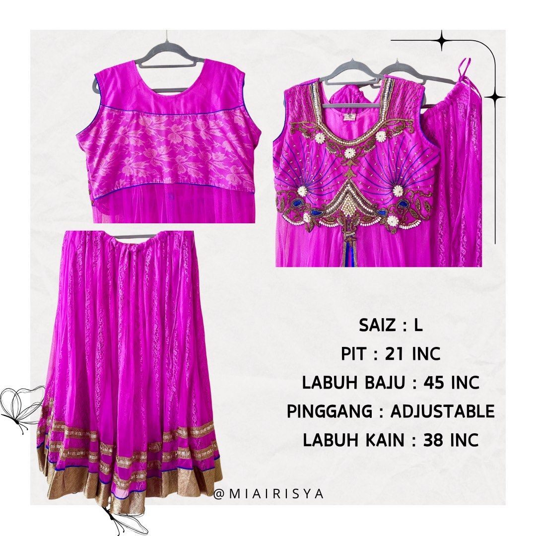 RENT Bollywood Night Dress L