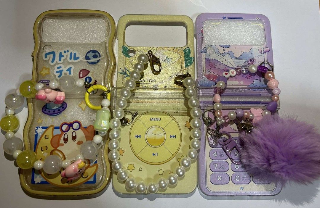 Samsung Flip 4 Phone Cases (Category: Cases & Covers) located in Manila. Submitted by gudetamacy05 (Listing ID 1317654053, Image 1). Description: Decluttering! 100 pesos each with charms!.