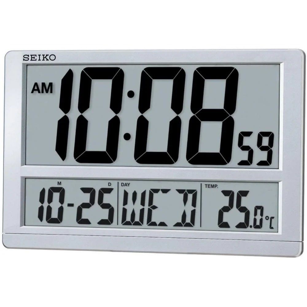 Seiko Big Digital Clock QHL080S, Furniture & Home Living, Home Decor ...
