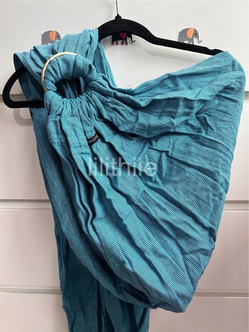 Shadrach s Collection Handwoven Ring Sling Marina Blue Babies Kids Going Out Carriers Slings on Carousell