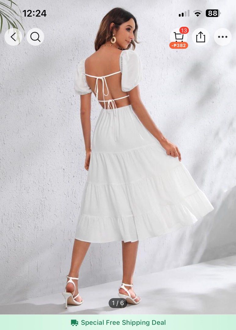 sachin and babi light blue dress rapcopter shoulder backless puff long sleeve dress main image 0