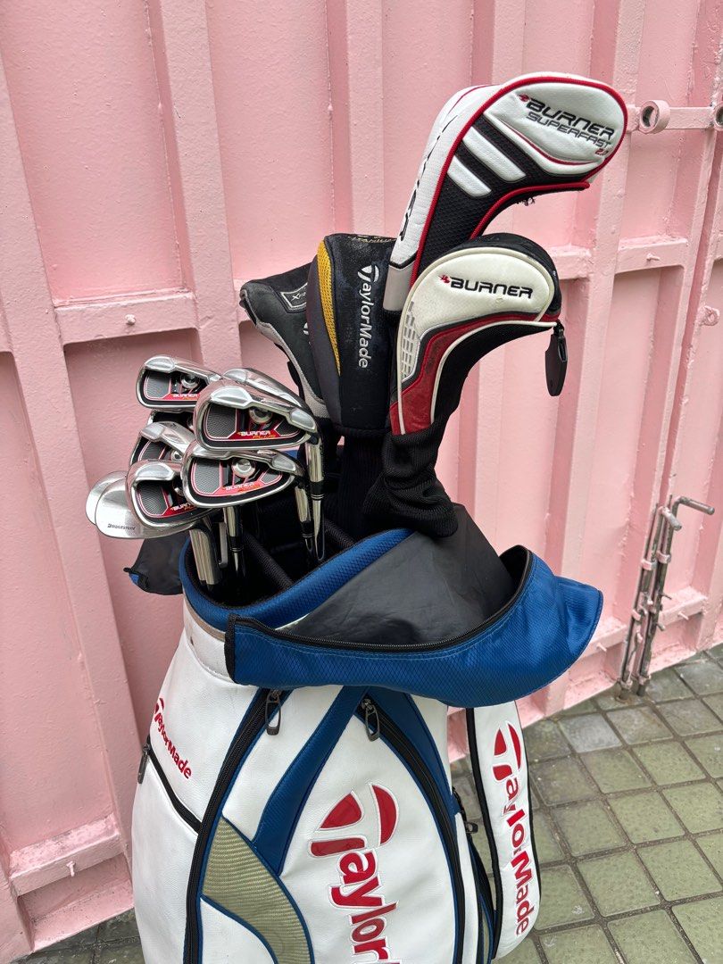 Taylormade Burner Plus Golf Set with Taylormade Bag (Category: Golf) located in Manila. Submitted by eclipse58 (Listing ID 1317624526, Image 3). Description: COMPLETE 2009 Taylormade Burner Plus Golf Set ✅️ 5-9 Irons, Pitching Wedge, Approach Wedge & Bridgestone 52 degree & 56 degree Wedge ✅️ Taylormade Burner Superfast 2.0 Driver, Taylormade Rescue Fairway 3 Wood & 5 Wood & Taylormade Burner 5 Wood ✅️ Odyssey White Hot Putter & Taylormade Golf B