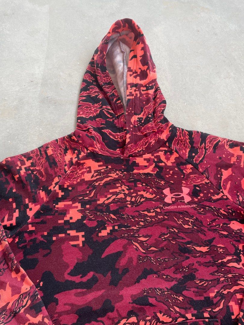 Red camo under armour hoodie online