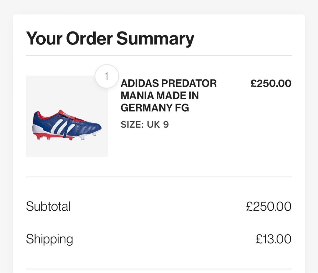 US 9.5 10.5 adidas Predator Blue Mania Remake Made in Germany