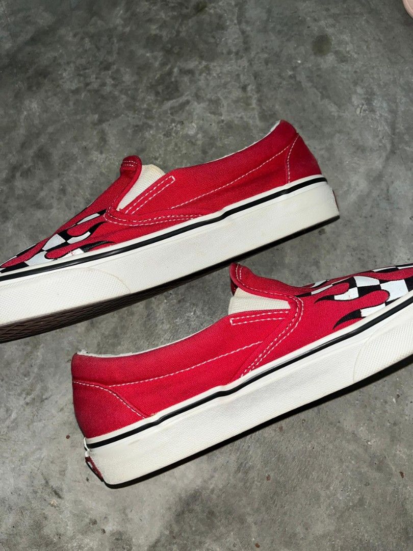 Vans Authentic checker flame men women unisex