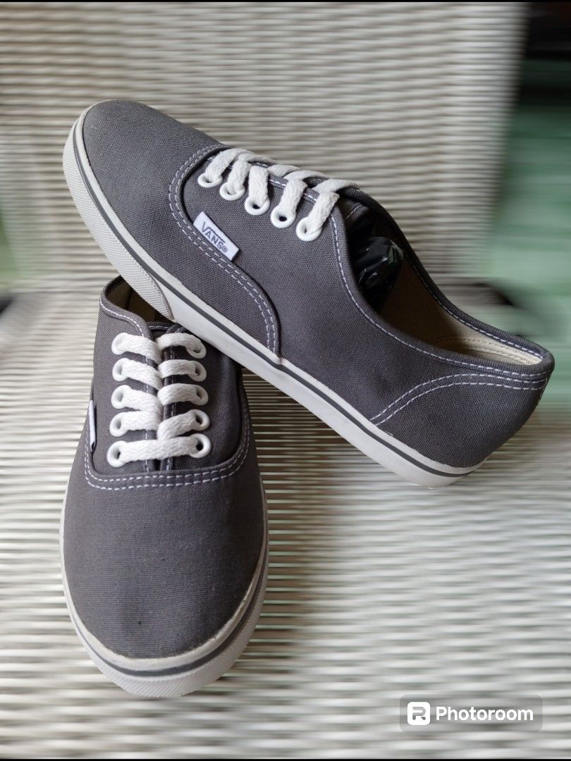 Grey Vans Lo Pro Pewter Womens Sepatu Authentic Pewter Vans