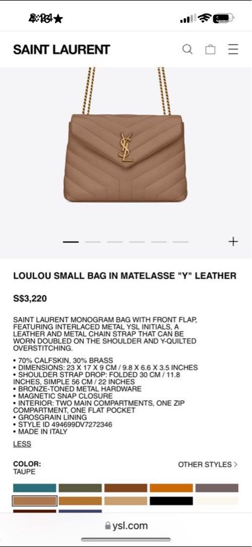 YSL LouLou small crossbody bag Luxury Bags Wallets on Carousell
