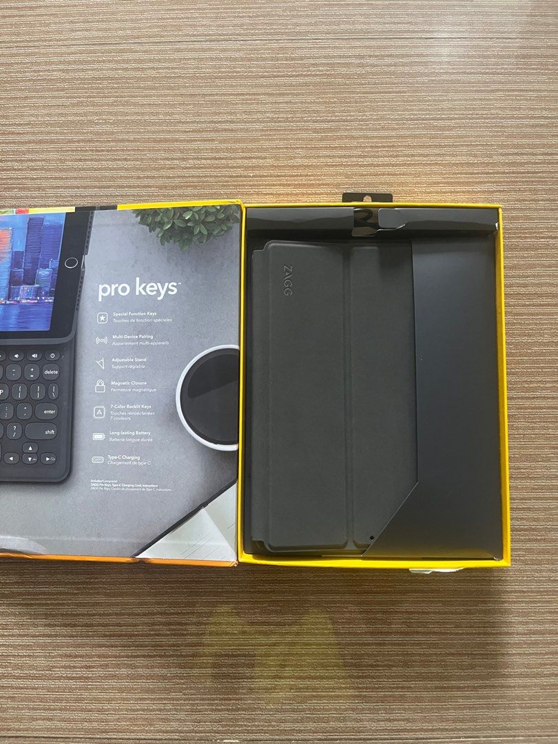 Zagg Pro Keys keyboard case for iPad (Category: Computer Keyboard) located in Pasay City. Submitted by thejunkclosetph (Listing ID 1317541588, Image 2). Description: Preloved Zagg Pro Keys keyboard case For iPad 7th, 8th, 9th Generation All buttons working Issue: Needs to be plugged in always (battery issue) Buyer shoulders shipping/delivery fee.