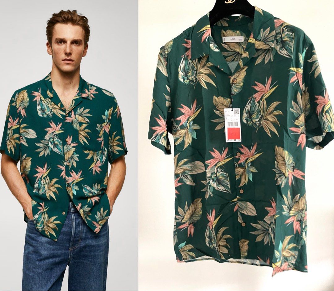 Mango camp collar shirt shop