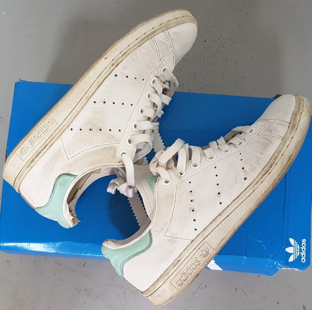 Adidas Designer Sneakers Original adidas Stan Smith Mint Model US 6.5 UK 5 EUR 38 Off White Leather Shoes Cult Street Fashion Timeless Classic