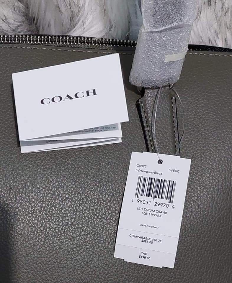 AUTHENTIC COACH TATUM CARRYALL 40 (Category: Tote Bags) located in Pasig City. Submitted by carou12431 (Listing ID 1319190674, Image 3). Description: ON HAND‼️ 💯 AUTHENTIC COACH TATUM CARRYALL 40 📍Green 📍Style no.C4077 📍sale Price: P8,500.00 only 💵Payment via Gcash 🛵Delivery via lalamove, grab 🛻 Pick up allowed subject to available sched Disclaimer: We are not affiliated with any brands posted on this account. Copywrite and trademarks are 