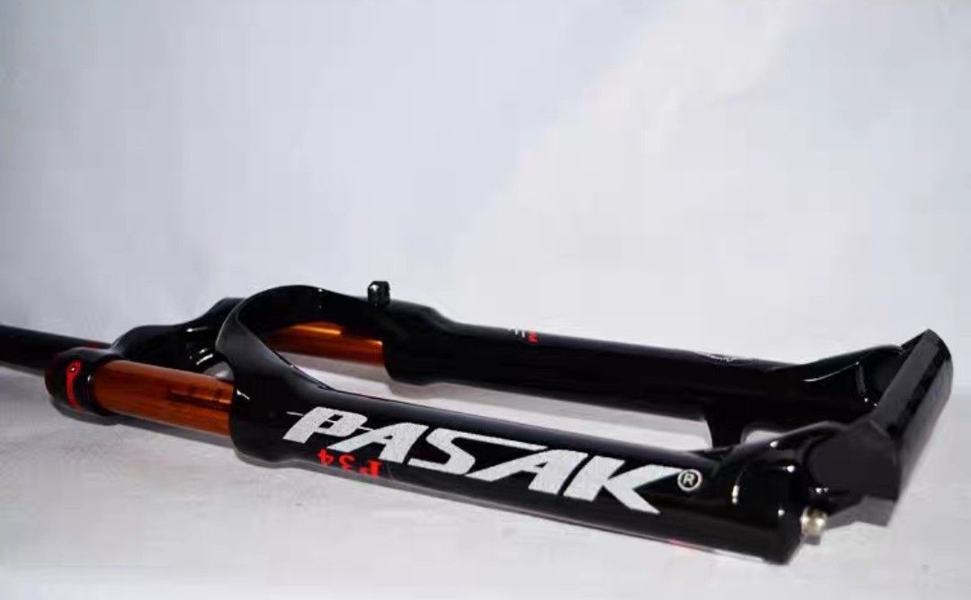 Bicycle air Fork PASAK p34 magnesium air fork. 120mm 32mm travel 26 27. 5 straight tube 28.6mm 250mm tube lemgth weight 1690g free starnut