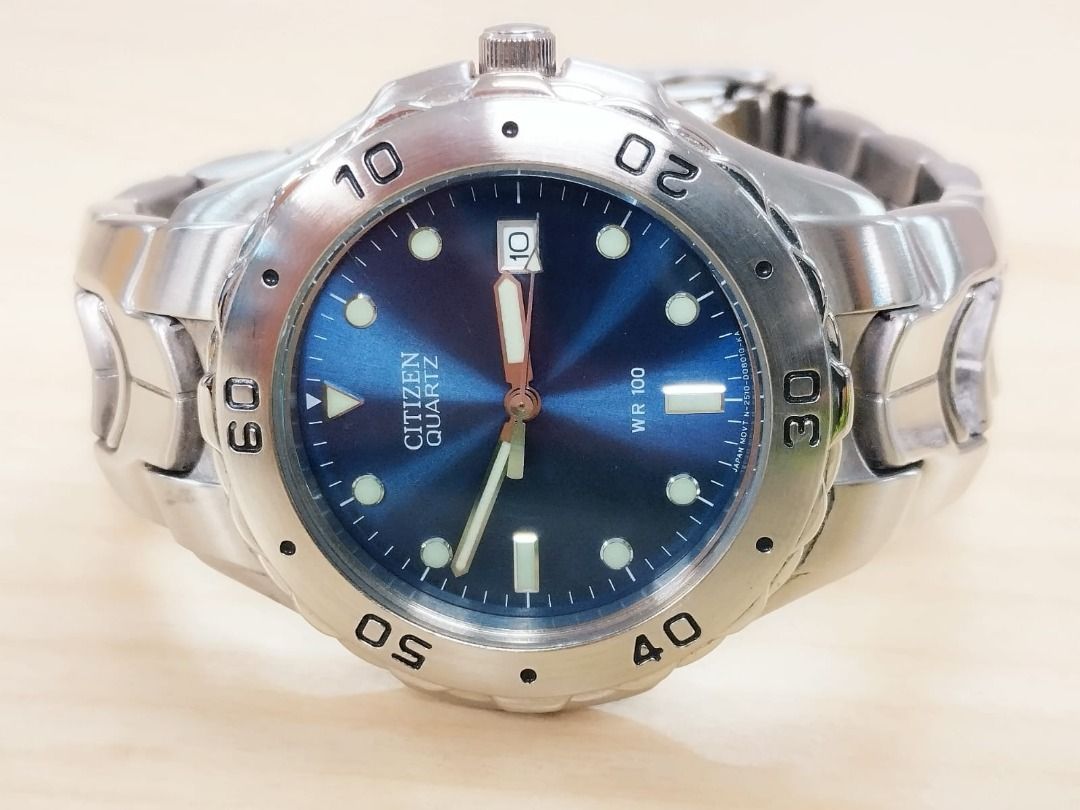 Citizen Royal Blue Dial Quartz Dive Watch BK0860 56L Retail Price 349