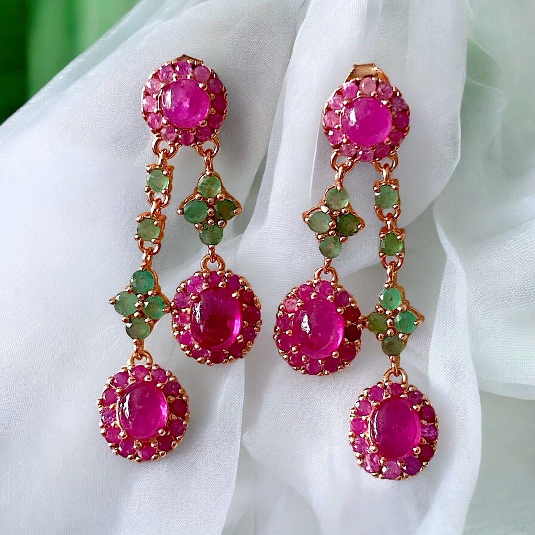DAINTY Dangling ruby earrings BEST BUY Women s Fashion Jewelry Organisers Earrings on Carousell