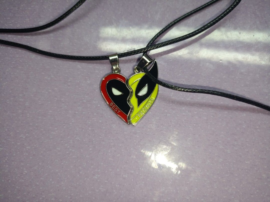 Deadpool and Wolverine necklace (Category: Necklaces) located in Quezon City. Submitted by kennethmarloncoloma2 (Listing ID 1319318252, Image 1). Description: Deadpool ❌ Wolverine lace type necklace 300 ✅️ Payment Options - Gcash MOD: Grab/Lalamove SF to be shouldered by the buyer Location: Cainta, Rizal.