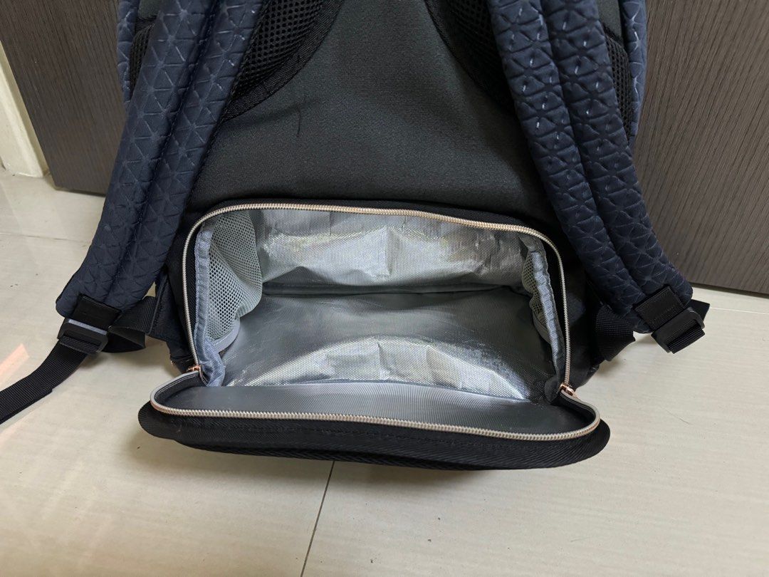 Diaper bag with cooler compartment