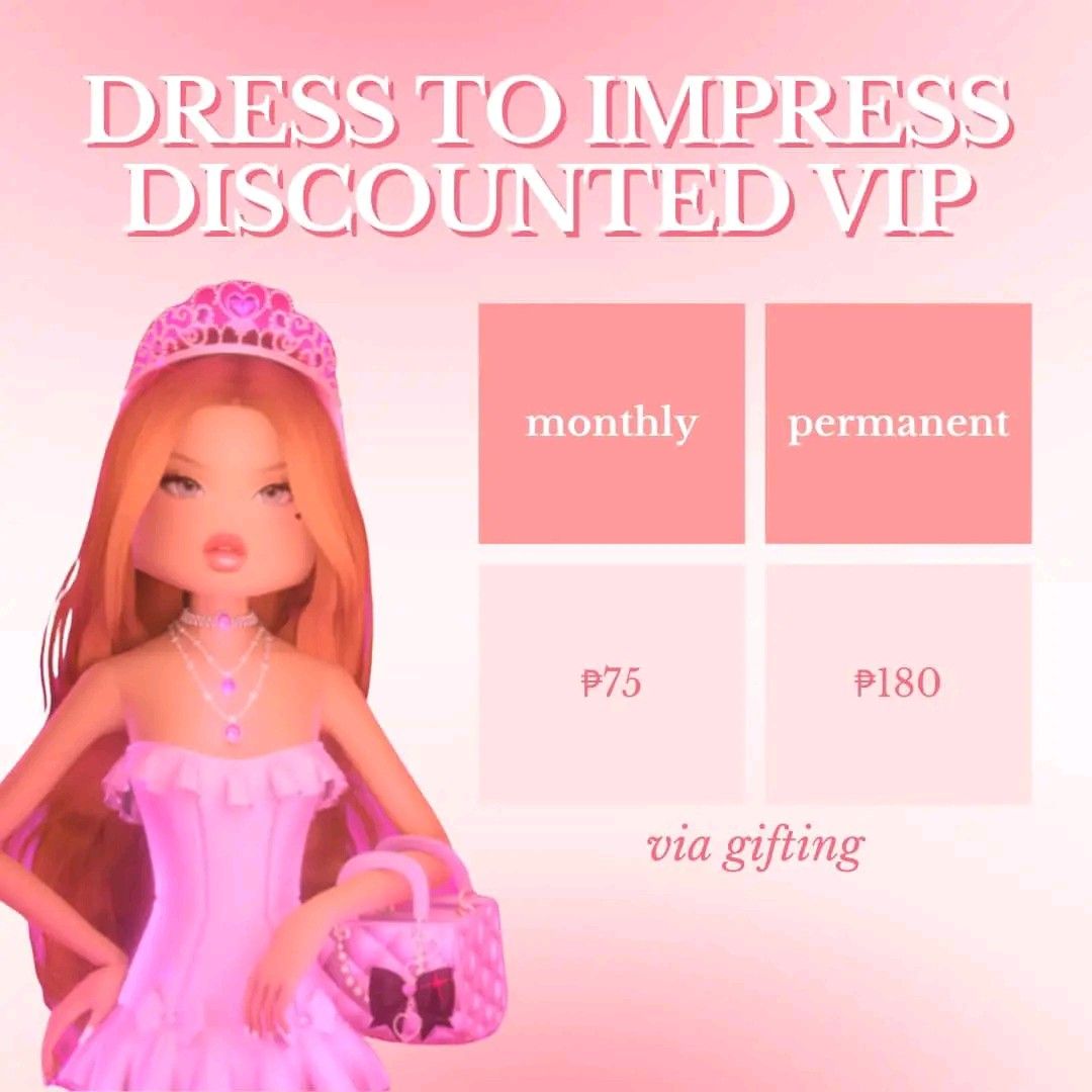 Dress to Impress VIP | Discounted, Video Gaming, Video Games 