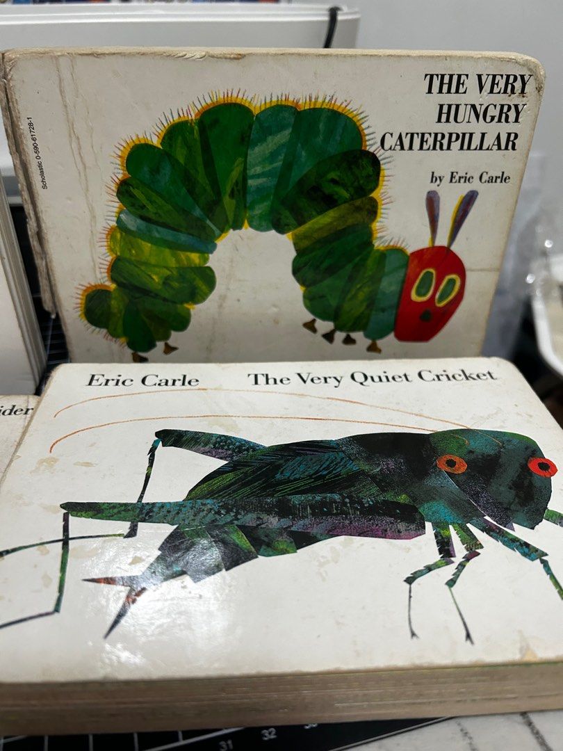 Eric Carle board books (Category: Children's Books) located in Taguig. Submitted by thegooddeals2018 (Listing ID 1319186636, Image 2). Description: Get all 4 books the very hungry caterpillar (well used) the very quiet cricket (lightly used) the very busy spider (well used) my very first colors (almost brand new) see pictures for details.