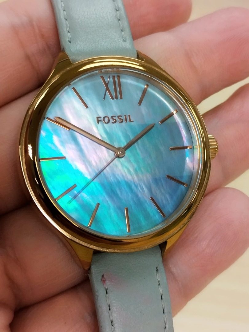 Fossil Jacqueline Blue Mother of Pearl Dial Ladies Retail 249 Women s Fashion Watches Accessories Watches on Carousell