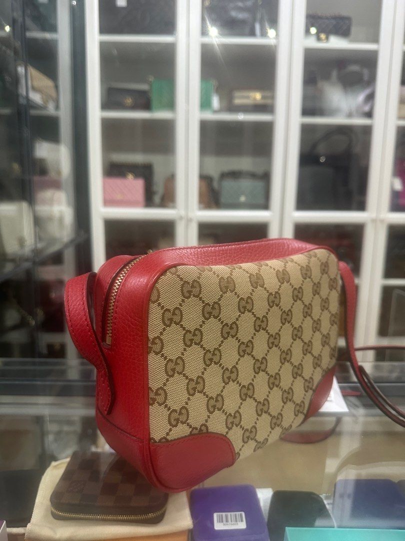 Gucci Bree Camera Bag in Red Canvas (Category: Luxury Bags & Wallets) located in Taguig. Submitted by closetcompany (Listing ID 1319152307, Image 2). Description: Gucci Bree Camera Bag in Red Canvas 🫧Php 38,000 🫧CONDITION: Like new, no notable flaws to declare 🫧RATING: 9.8/10 🫧INCLUSIONS: dust bag, care booklet, and Entrupy certificate 🫧Modes of Payment: Cash BDO credit card (Up to 12 mos installment with interest) Layaway Paypal Accepted Ba