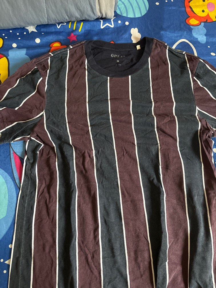 Guess Striped T shirt Men s Fashion Tops Sets Tshirts Polo Shirts on Carousell