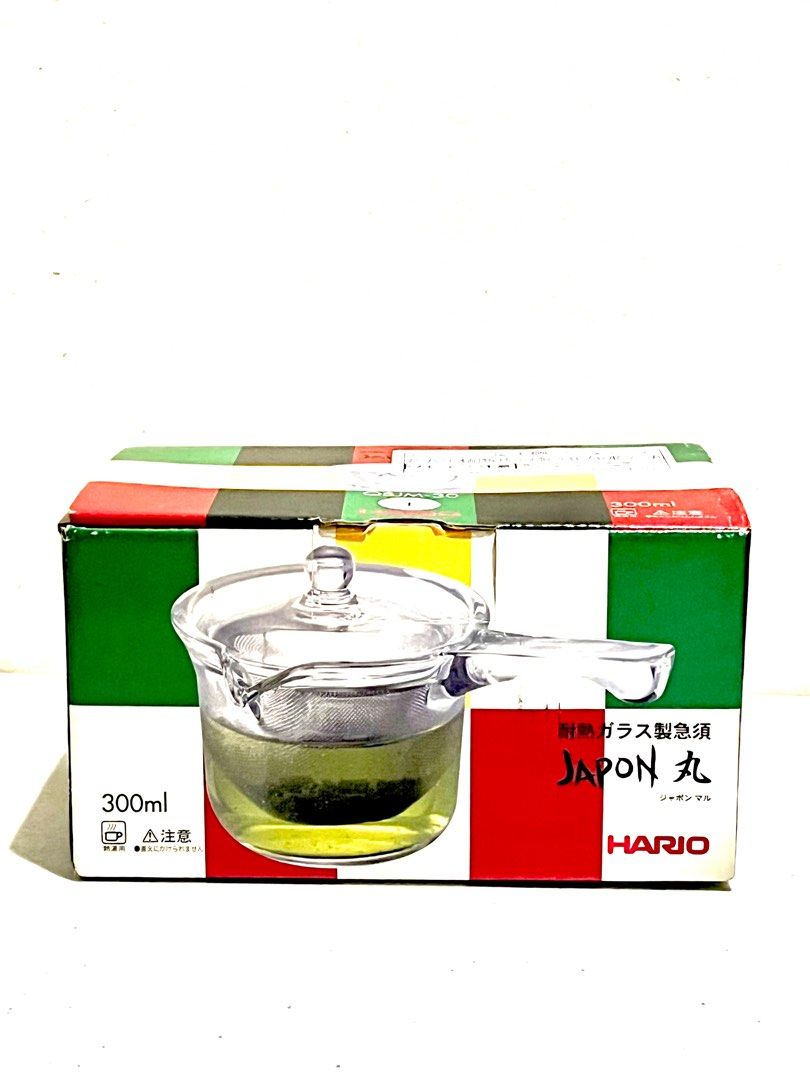 HARIO TEAPOT (Category: Coffee Machines & Makers) located in Taytay. Submitted by de.cafe (Listing ID 1319312863, Image 1). Description: HARIO TEAPOT QSJM-30 - 300 ml - New old box - Teapot & strainer - Heat resistant glassware 💰Php 899 only 🛵 Ships via same day delivery courier.