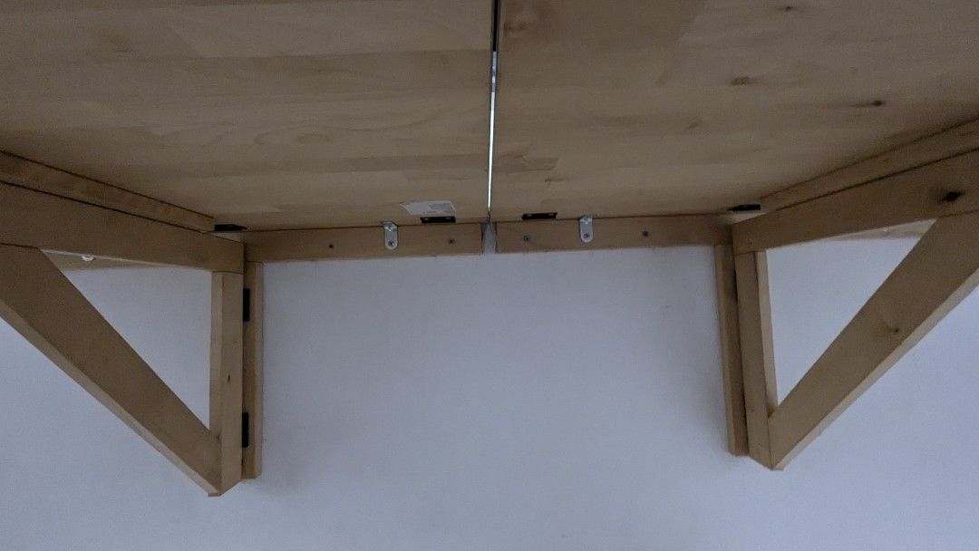 Solid Wood Foldable Table IKEA (Category: Other Home Furniture) located in Singapore. Submitted by avg.joe (Listing ID 1319280490, Image 3). Description: Bought at $59/each. pls arrange for your own delivery. https://www.ikea.com/es/en/p/norbo-wall-mounted-drop-leaf-table-birch-80091713/.