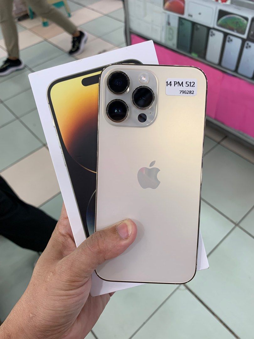 iPhone 14 Pro max (512gb) (Category: iPhone 14 Series) located in Manila. Submitted by arzillah (Listing ID 1319288030, Image 1). Description: iPhone 14 Pro max 512gb Factory unlock Ntc approve 95% bh Complete package Slightly use No scratches No dents No issue All working Open for COD/COP + SF Manila area (sameday delivery) Province area (via LBC) required DP to avoid cancellations Physical store: Greenhills Shopping Center, 2ndfloor, stall#: Ai