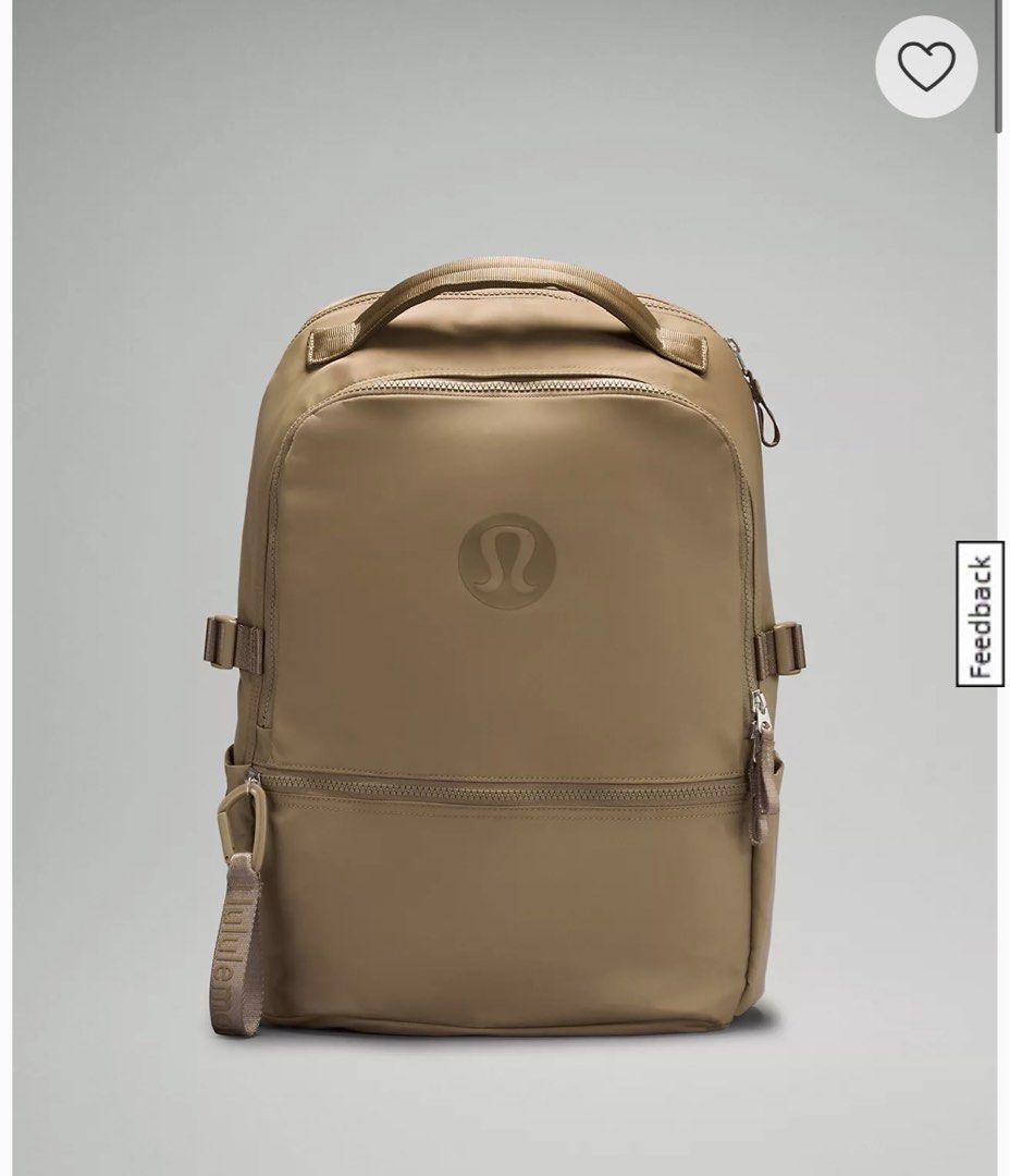 LULULEMON UNISEX New Crew Backpack 22L Logo Black Fawn Brown Grey