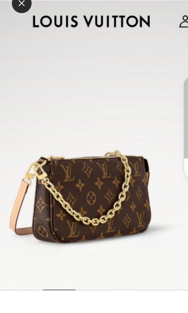 Louis vuitton pochette gold chain hot sale